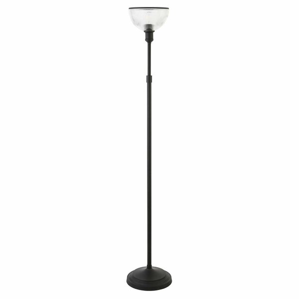 Hudson & Canal Henn &amp; Hart  Francis Blackened Bronze Torchiere Floor Lamp FL0727